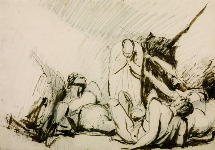 John Howard Visiting A Lazaretto 1 — George Romney