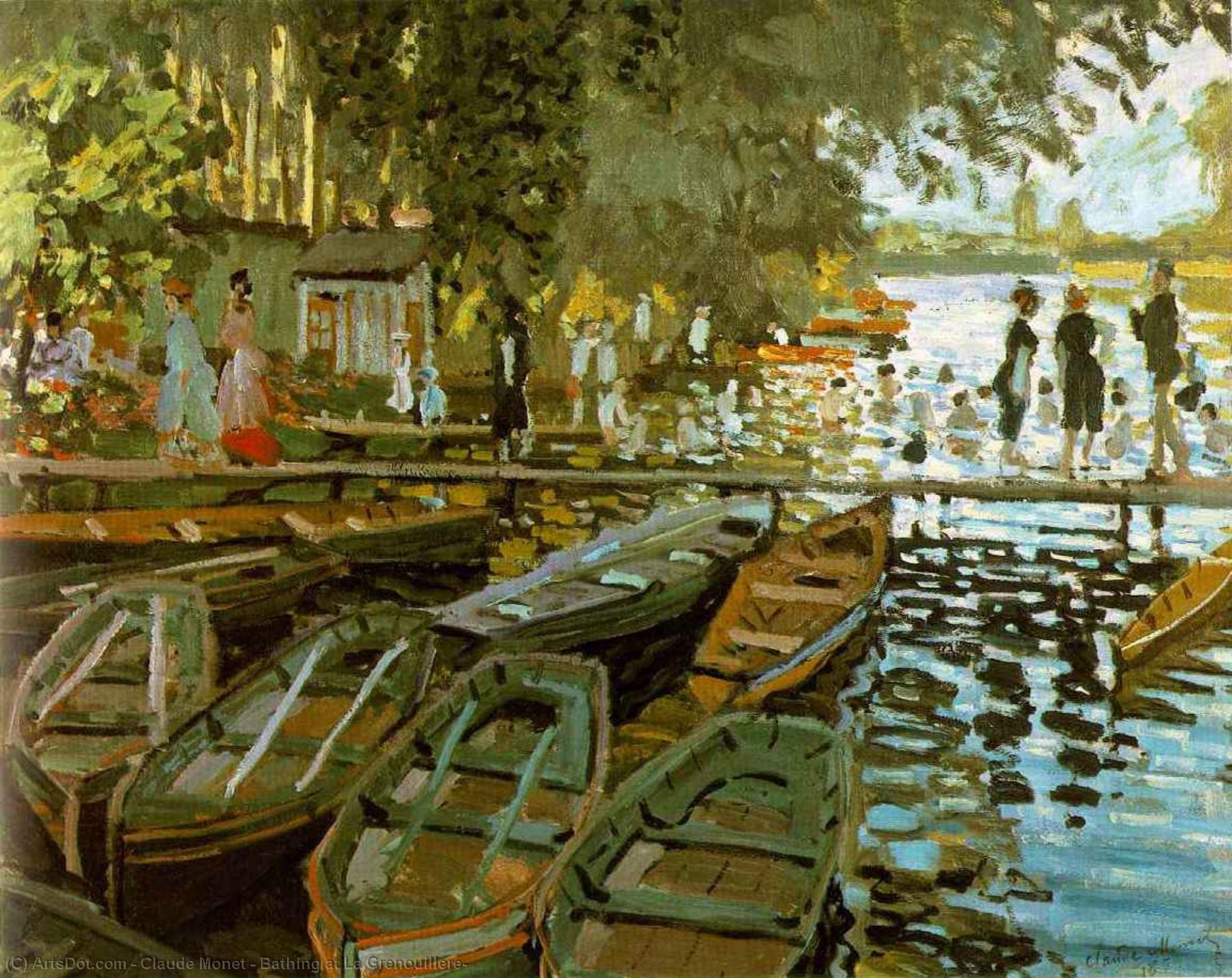 Bathing At La Grenouillere, — Claude Monet
