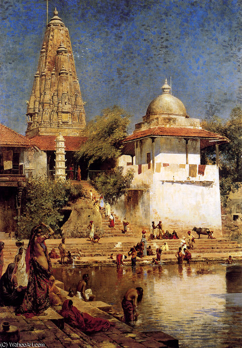 The Temple And Tank Of Walkeshwar At Bombay — Edwin Lord Weeks