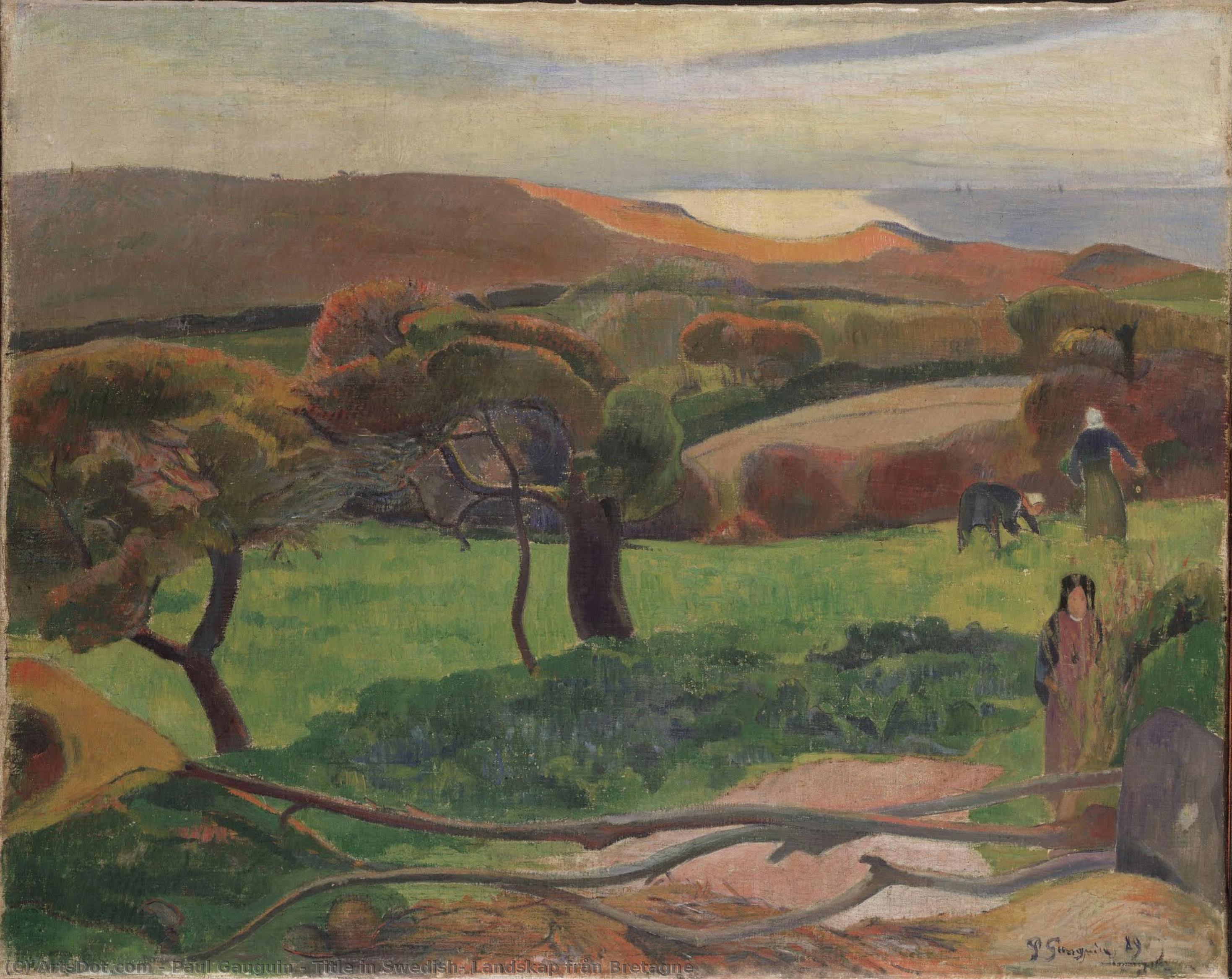 Título En Sueco: Landskap Från Bretagne — Eugène Henri Paul Gauguin