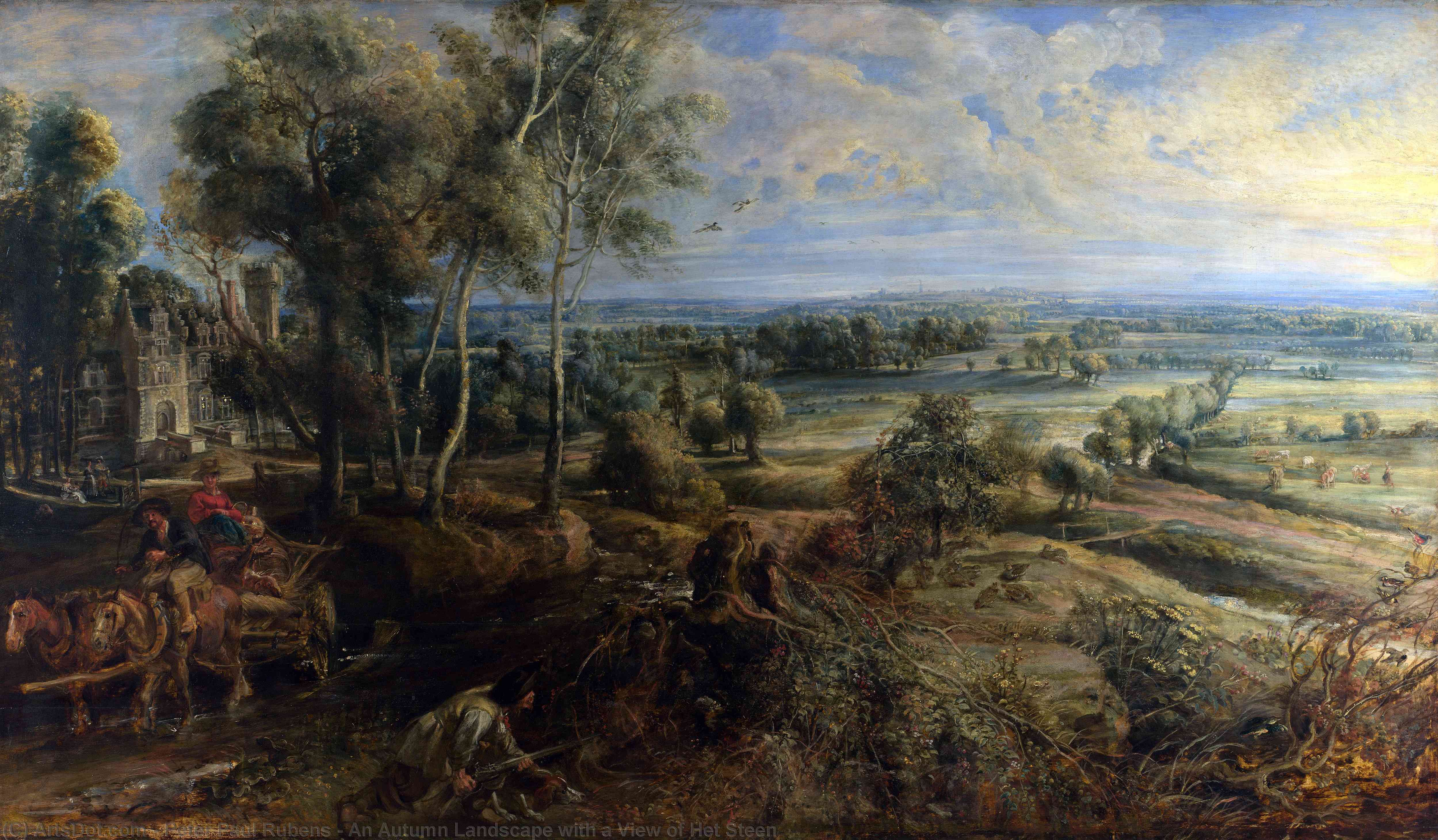 An Autumn Landscape With A View Of Het Steen — Peter Paul Rubens