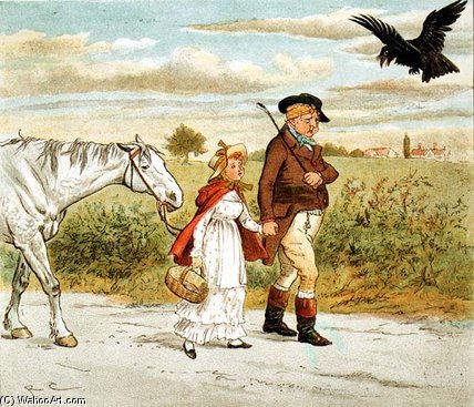 The Farmer With A Bandaged Head From 'a Farmer — Randolph Caldecott