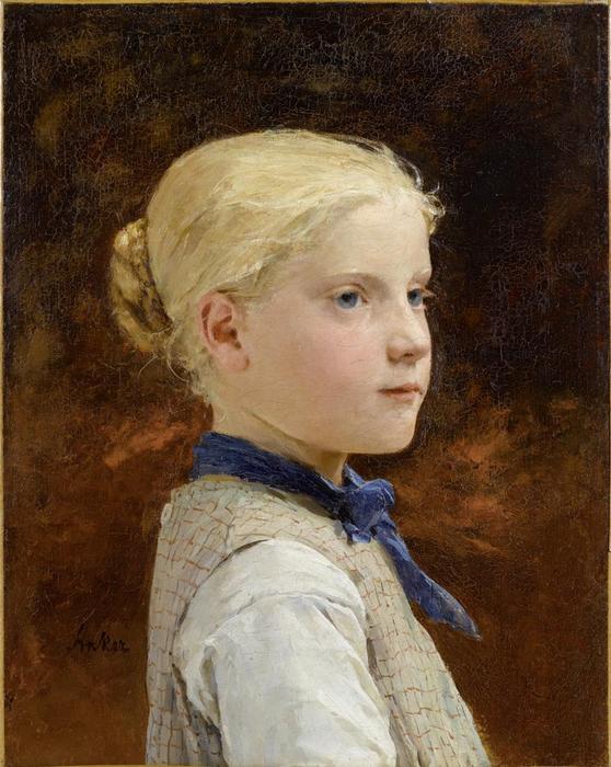 Portrait Of A Girl — Albert Samuel Anker