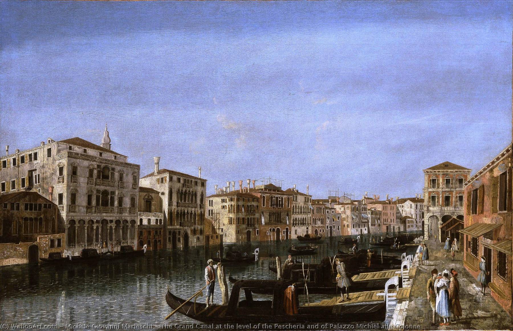 The Grand Canal At The Level Of The Pescheria And Of Palazzo Michiel Alle Colonne — Michele Giovanni Marieschi