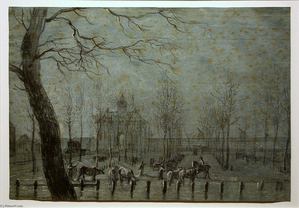 Flood At The Ossenmarkt Near The Utrechtse Poort In Amsterdam — Jurriaan Hendrik Andriessen
