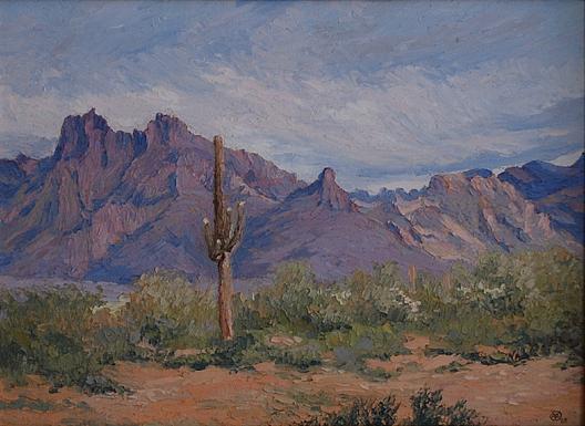 Ajo Mountains Enroute, (painting) — Mary Agnes Yerkes