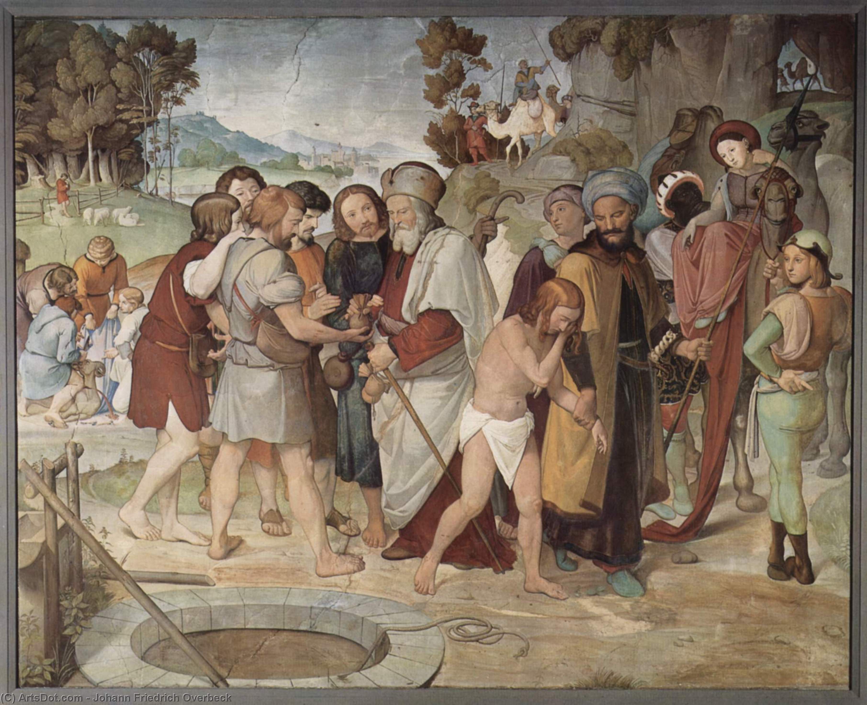Frescoes Of The Casa Bartholdy In Rome Scene The Sale Of Joseph — Johann Friedrich Overbeck
