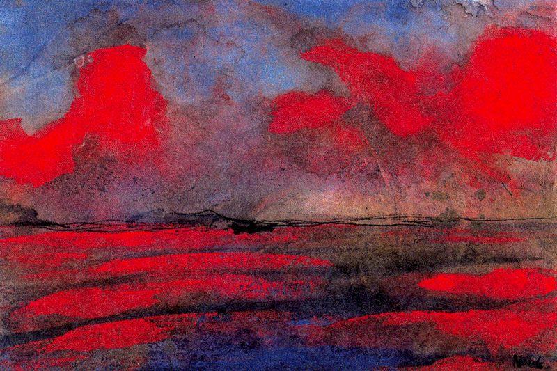 Landscape In Red Light — Emile Nolde
