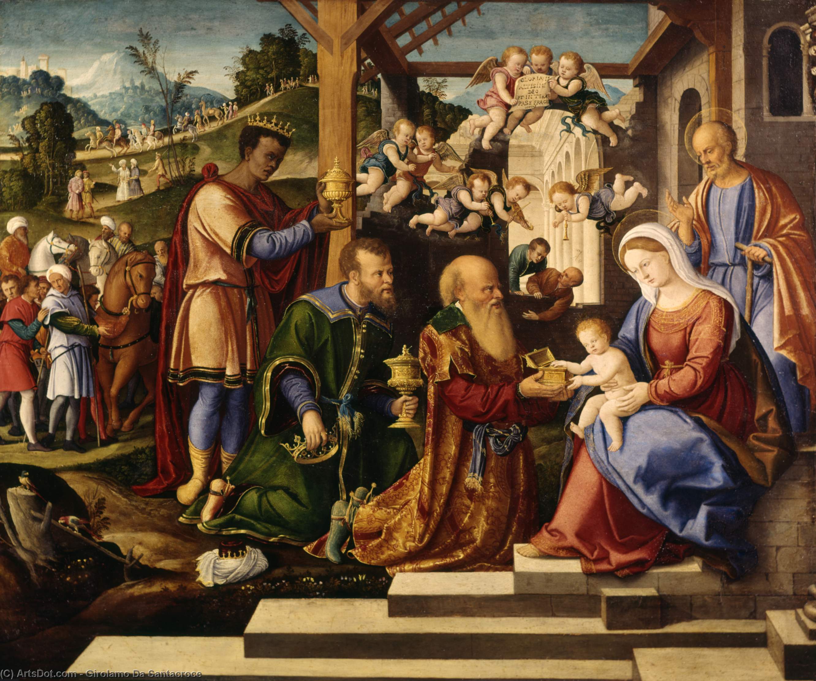 The Adoration Of The Three Kings — Girolamo Santacroce