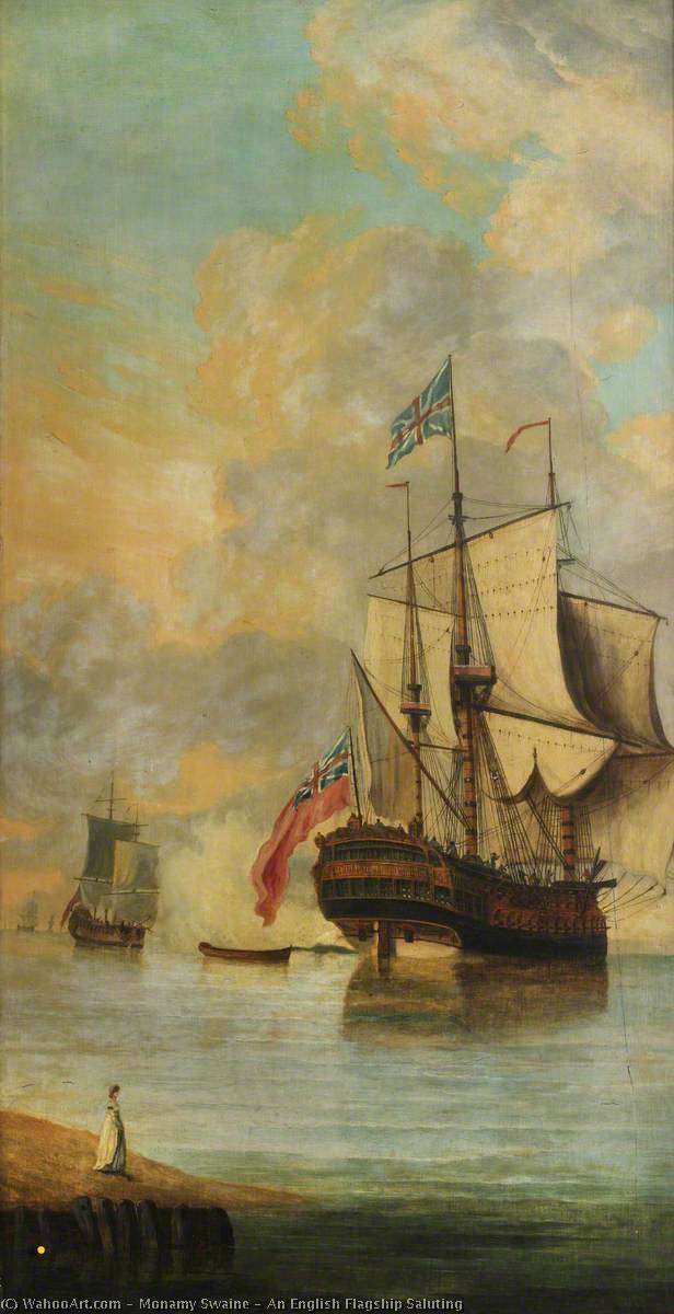 An English Flagship Saluting — Monamy Swaine