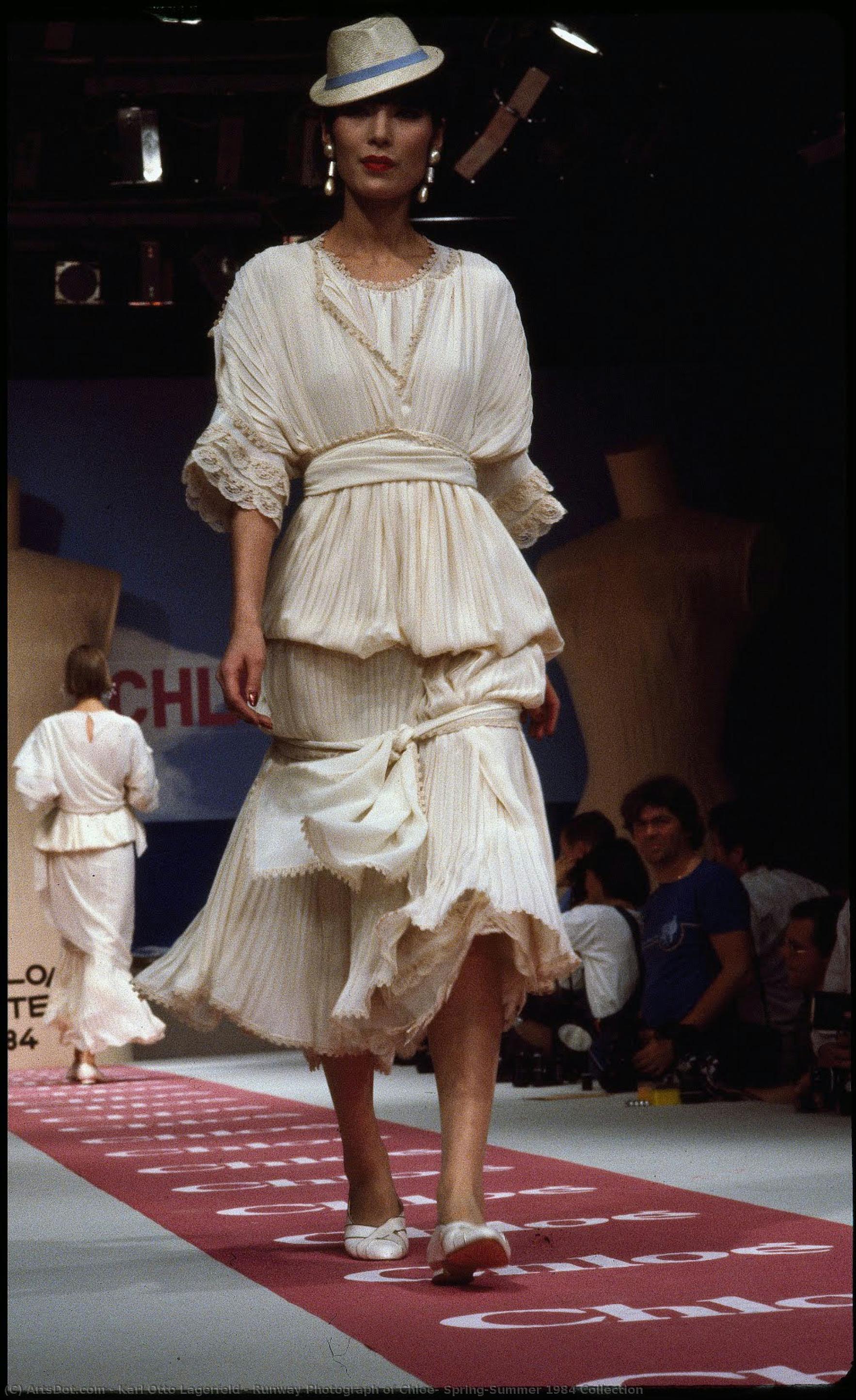 Runway Photograph Of Chloé, Spring/summer 1984 Collection — Karl Otto Lagerfeld