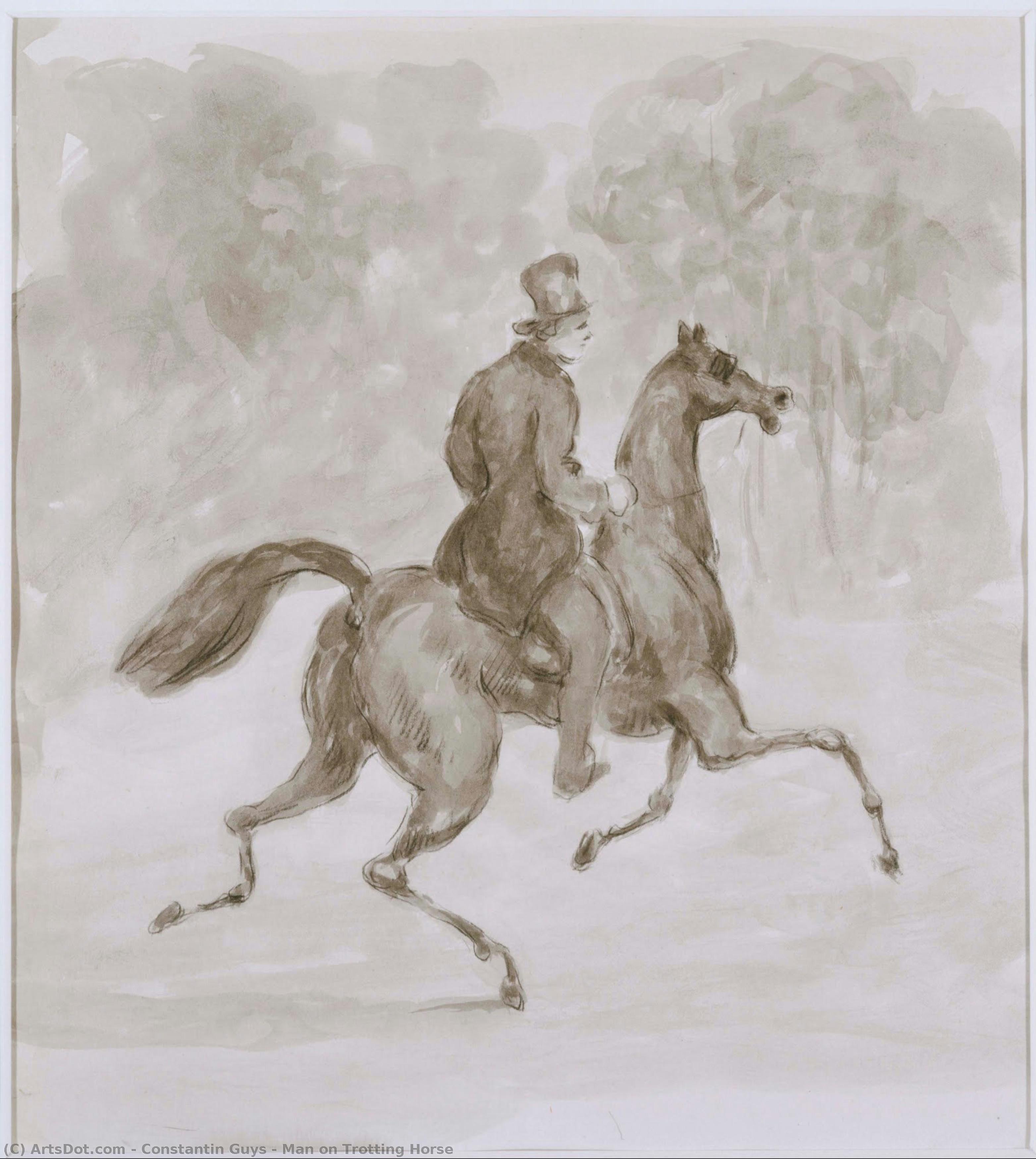 Man On Trotting Horse — Constantin Guys