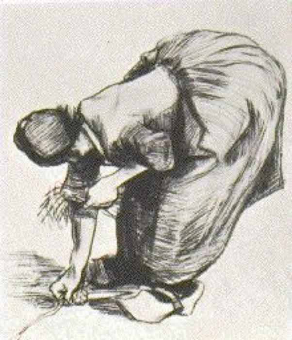 Peasant Woman Gleaning — Vincent Willem Van Gogh