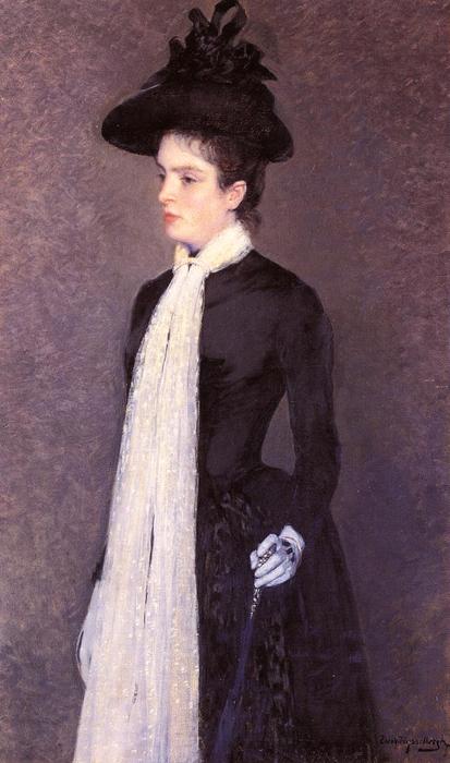 Portrait Of A Woman In Black — Theo Van Rysselberghe