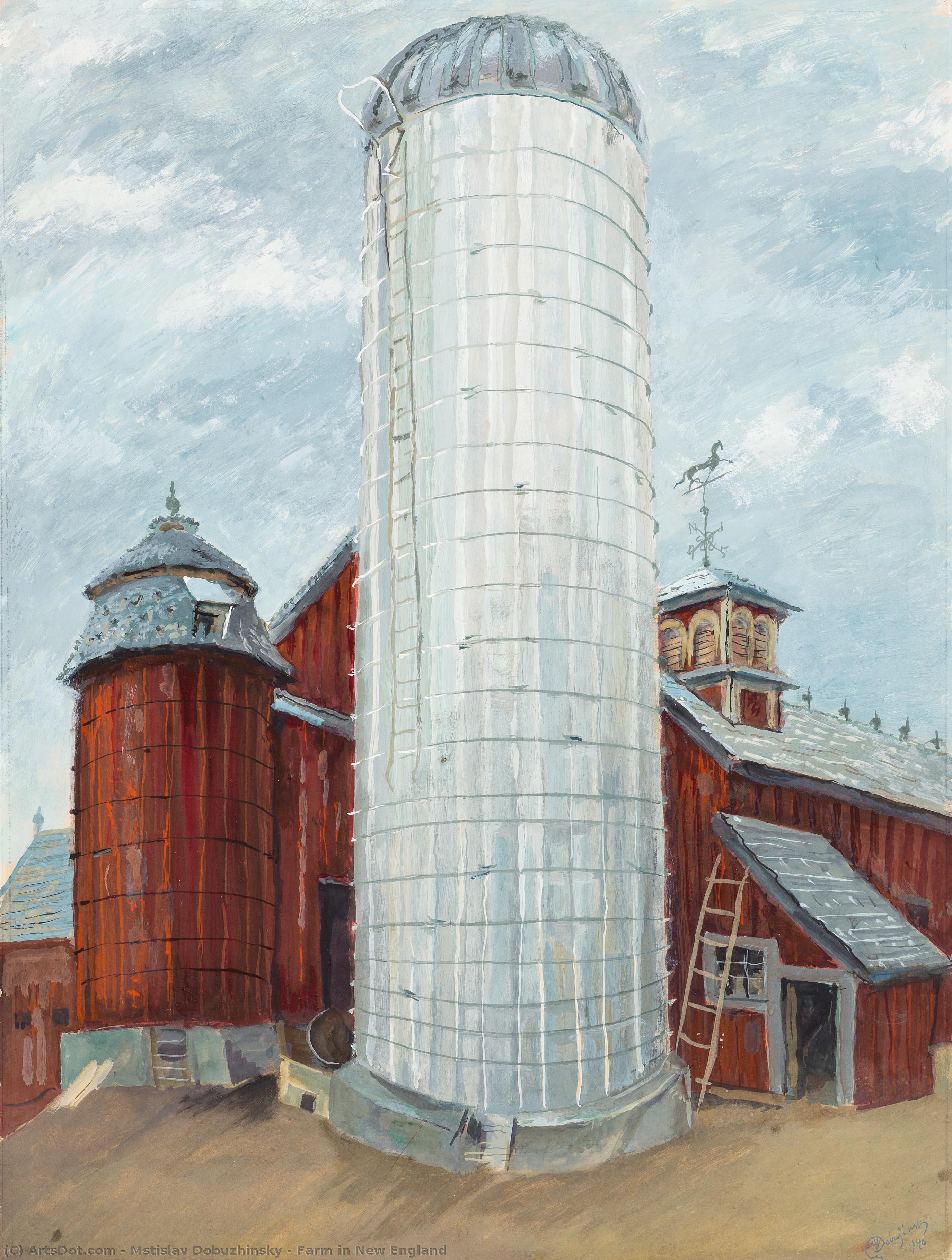 Farm In New England — Mstislav Dobuzhinsky