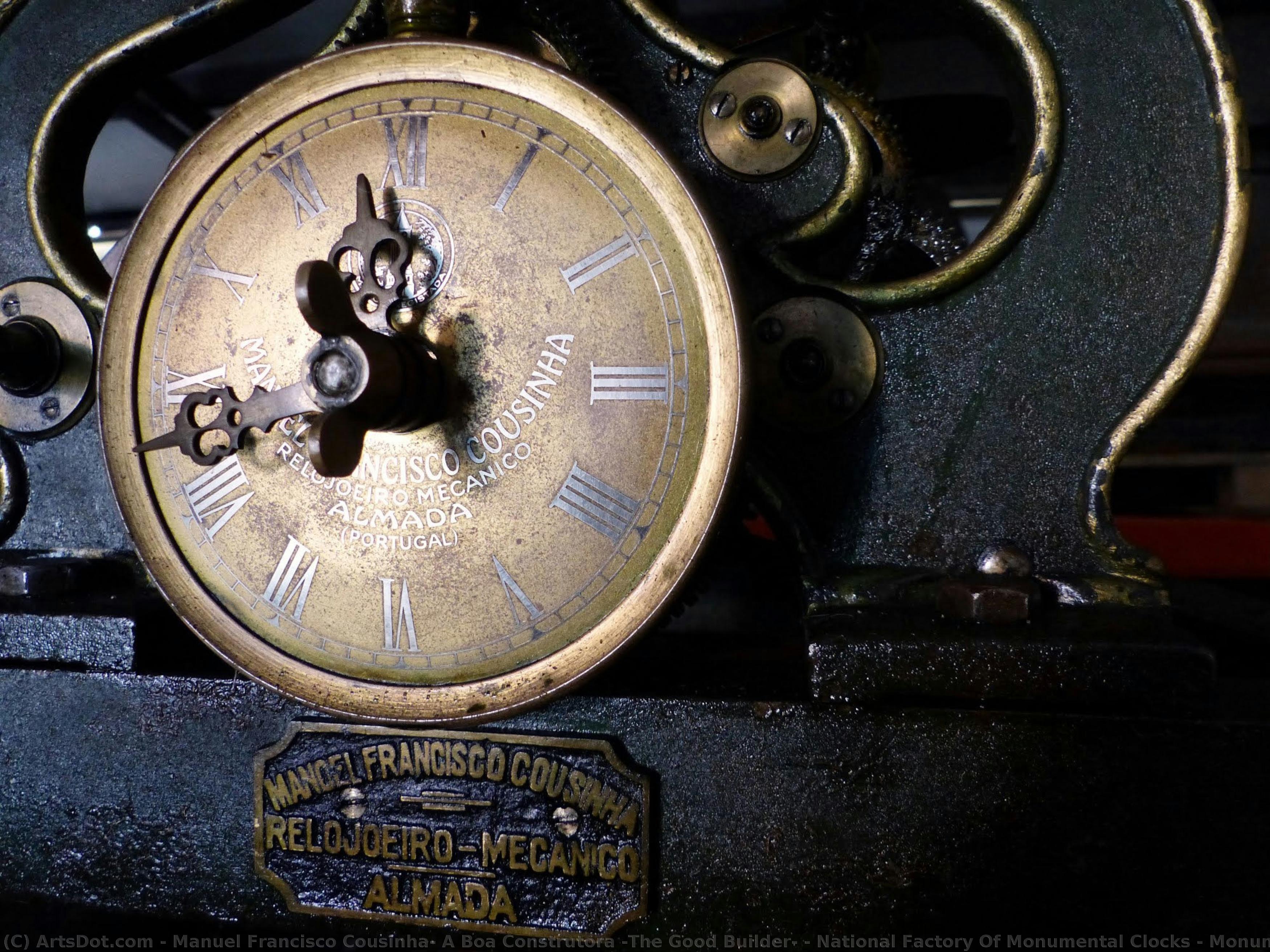 Monumental Station Clock Mechanism — Manuel Francisco Cousinha, A Boa Construtora (the Good Builder) - National Factory Of Monumental Clocks