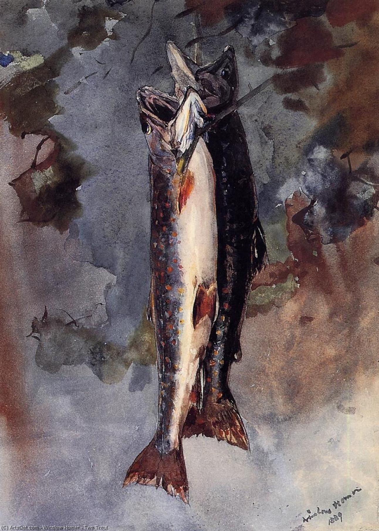 Two Trout — Винслоу Хомер