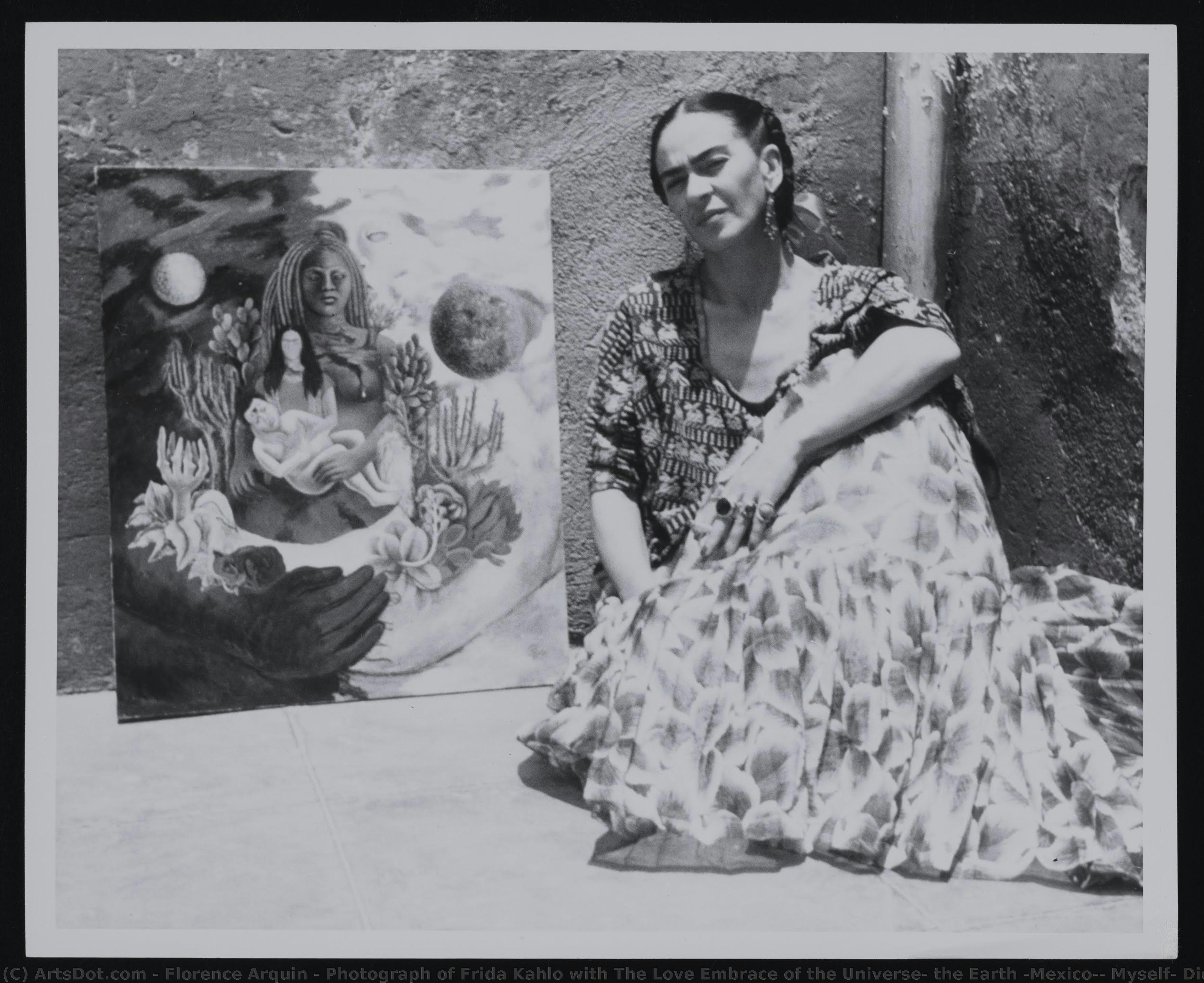 Photograph Of Frida Kahlo With The Love Embrace Of The Universe, The Earth (mexico), Myself, Diego, And Señor Xolotl — Florence Arquin