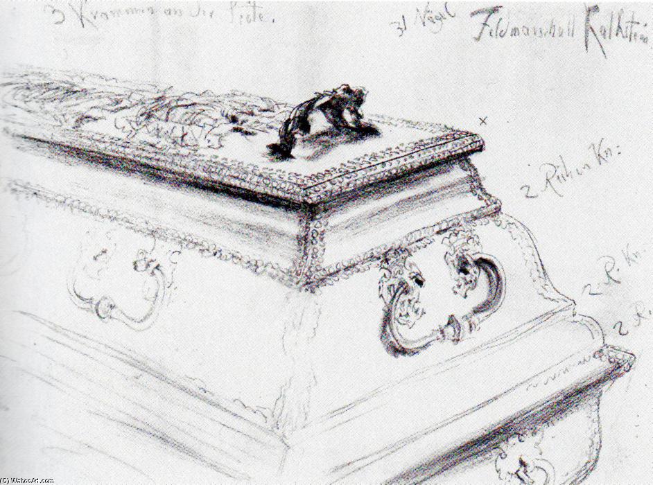 Field Marshal Von Kalckstein's Coffin In The Crypt Of The Berlin Garrison Church — Adolph Von Menzel