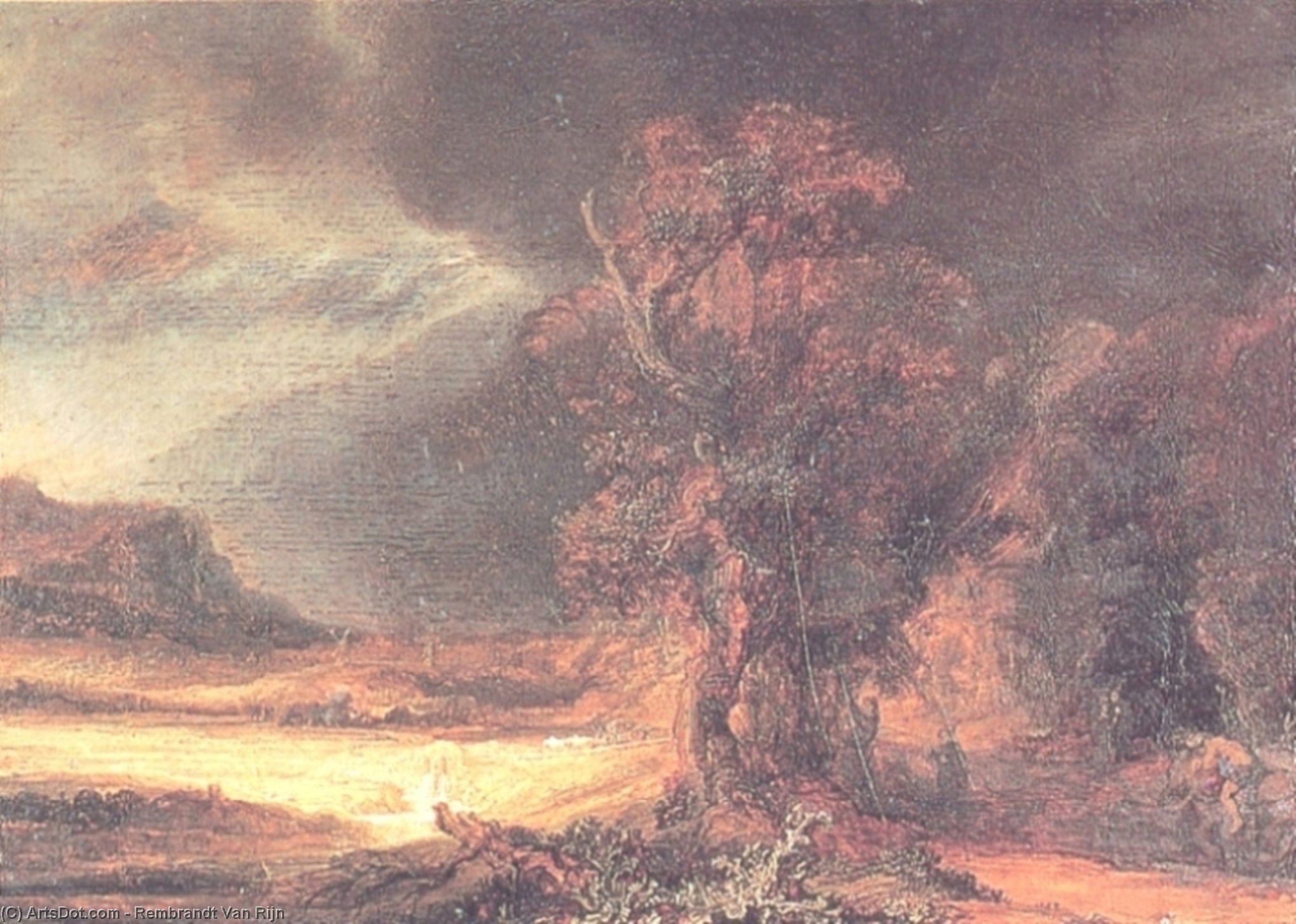 Landschaft Mit Dem Guten Samariter — Rembrandt Van Rijn