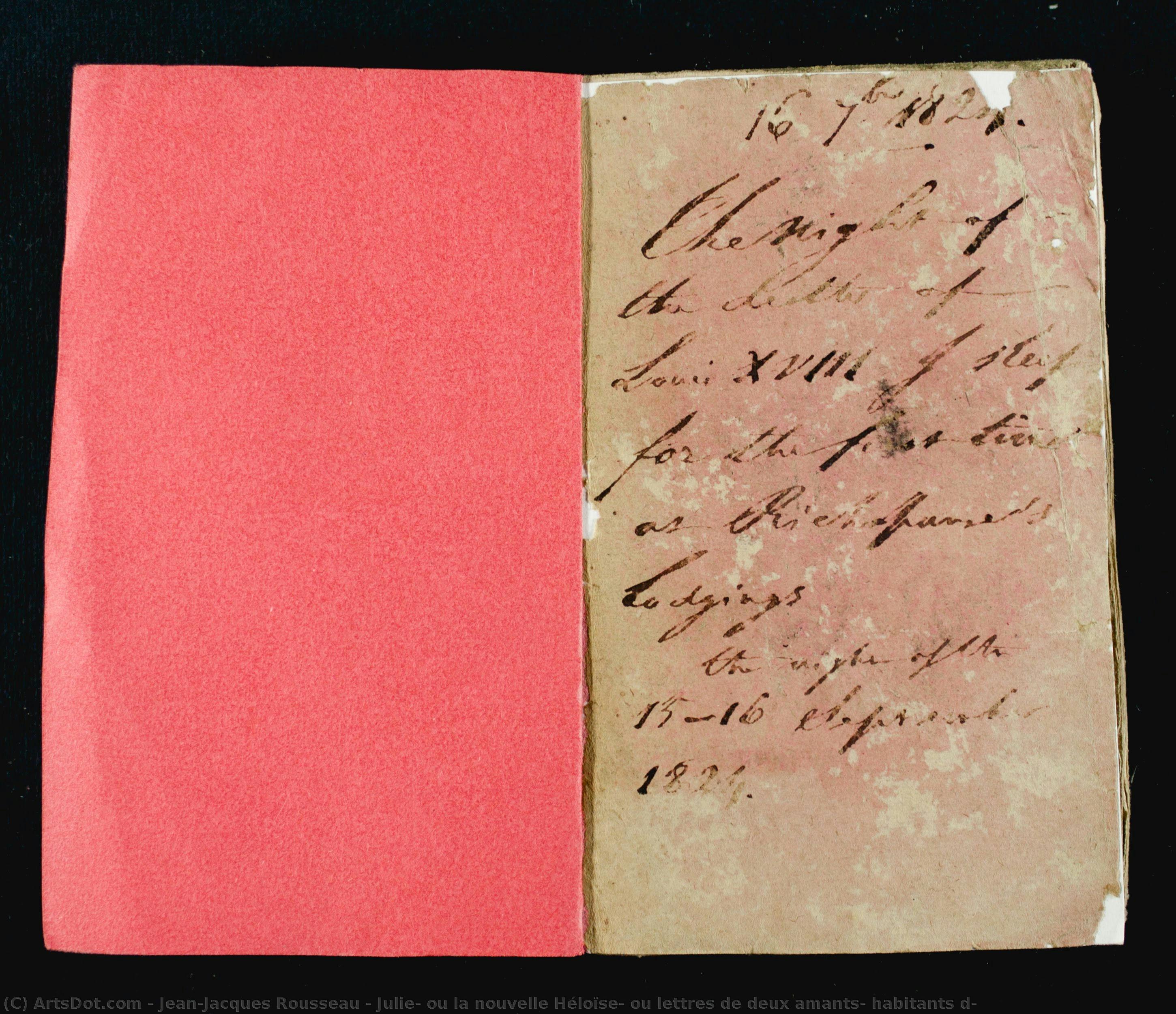 Julie, Ou La Nouvelle Héloïse; Ou Lettres De Deux Amants, Habitants D — Jean-jacques Rousseau