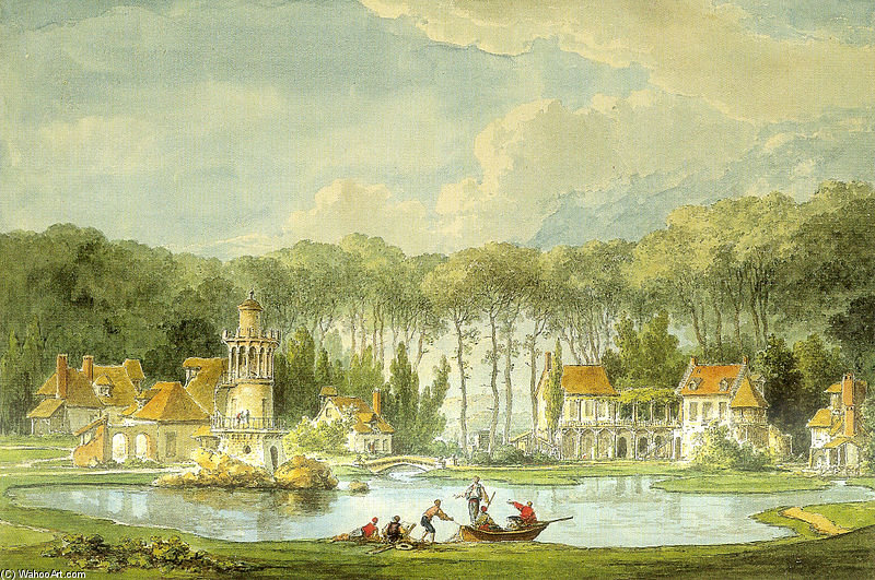 View Of The Village Taken Before The Pond — Claude Louis Chatelet