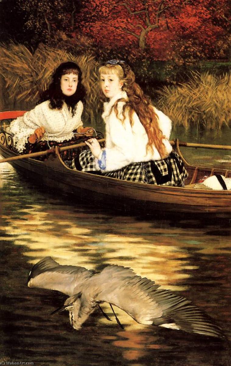 English On The Thames. A Heron — Jacques Joseph Tissot