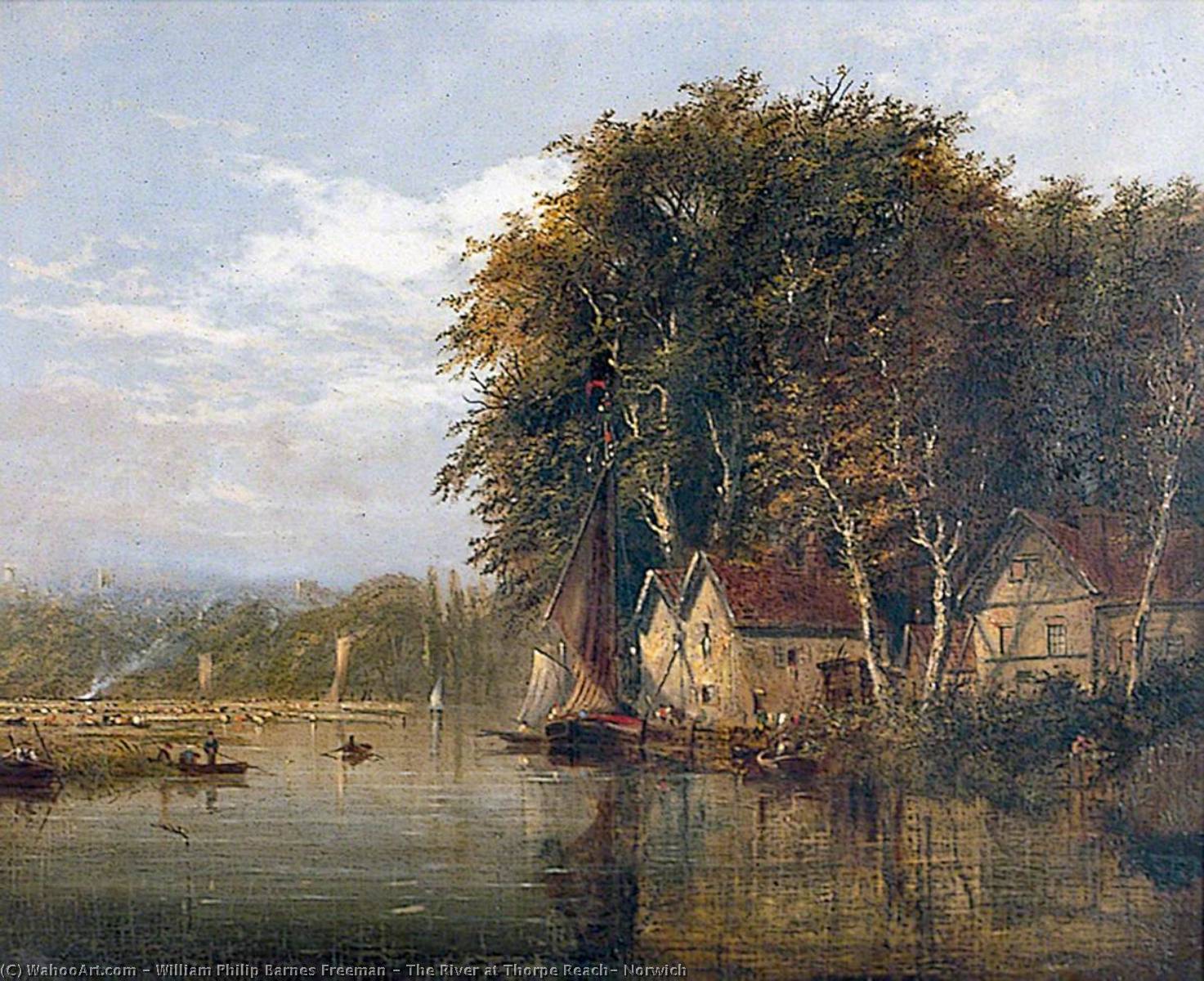 The River At Thorpe Reach, Norwich — William Philip Barnes Freeman