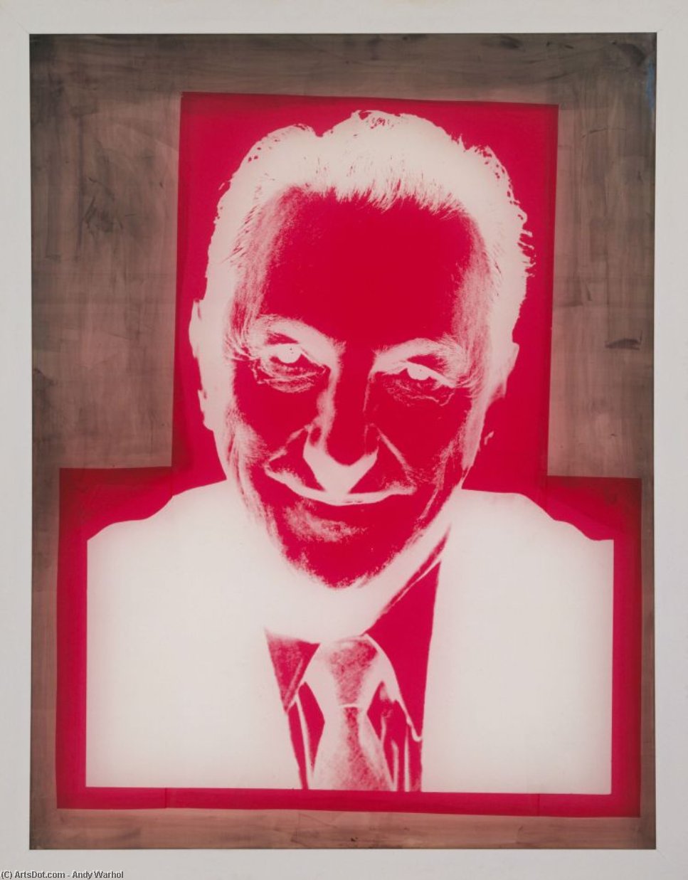 Silkscreen For Portrait Of Sidney Janis — Andy Warhol