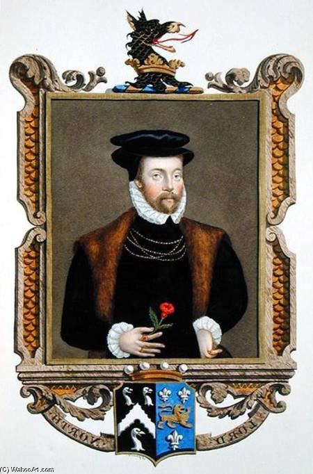 Portrait Of Lord Roger North 2nd Baron North From 'memoirs Of The Court Of Queen Elizabe — Sarah Countess Of Essex