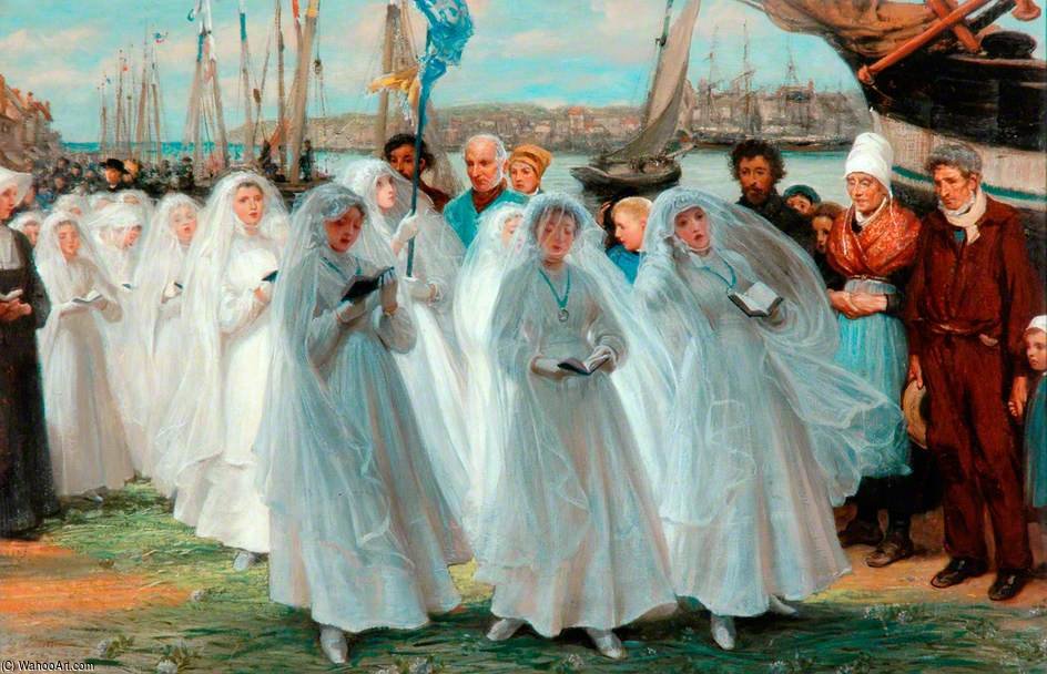 The First Communion, Dieppe — Philip Richard Morris