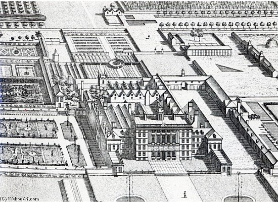Badminton House On The County Of Gloucester; Engraved By Johannes Kip(detail Of (192764)) — Leonard Knyff