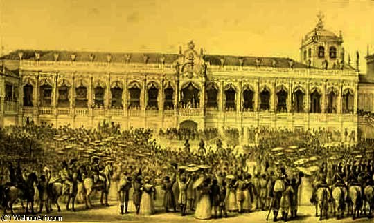 View Of The Largo Do Palácio At The Day Of The Acclamation Of John Vi — Jean-baptiste Debret