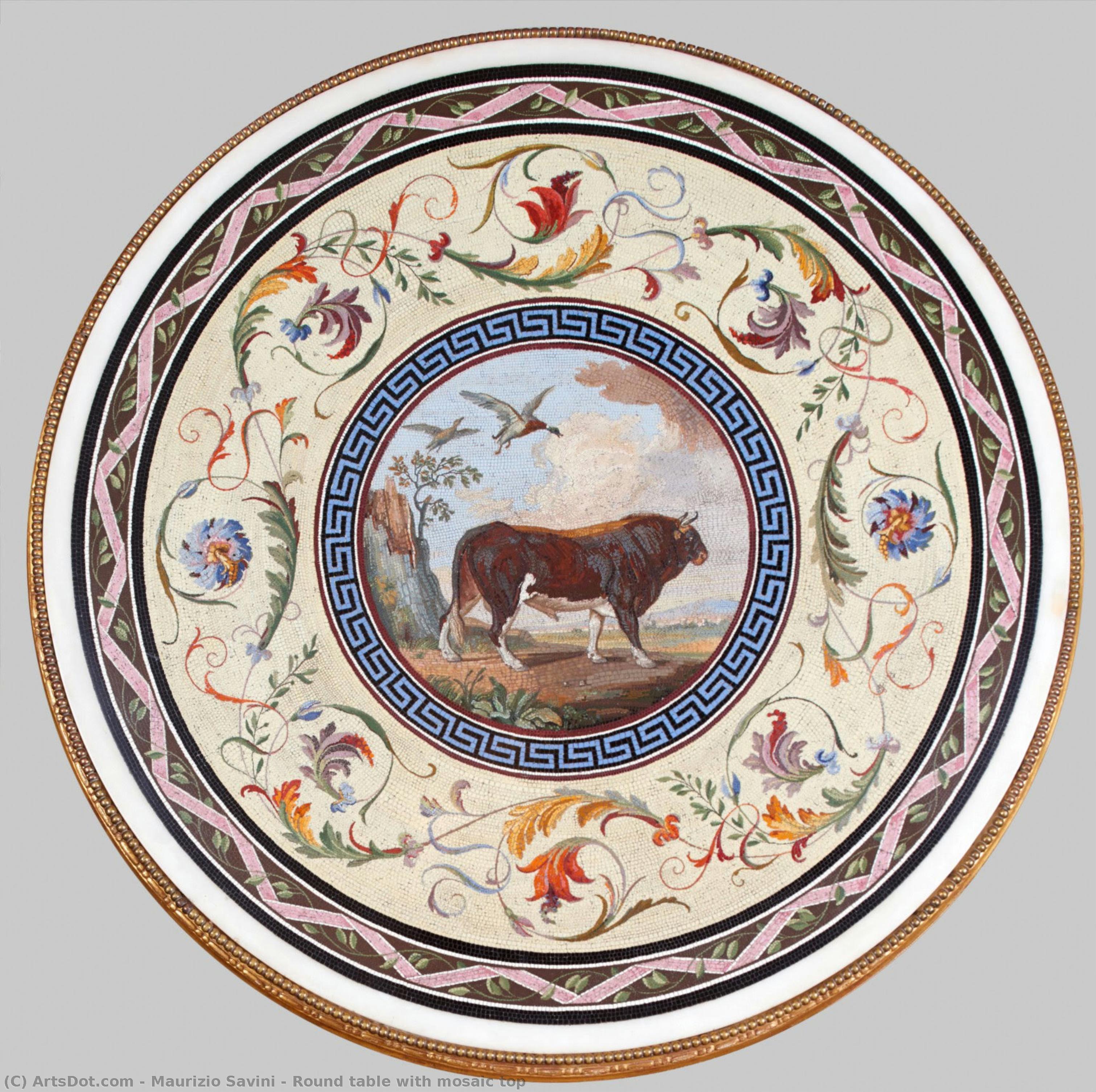 Round Table With Mosaic Top — Maurizio Savini