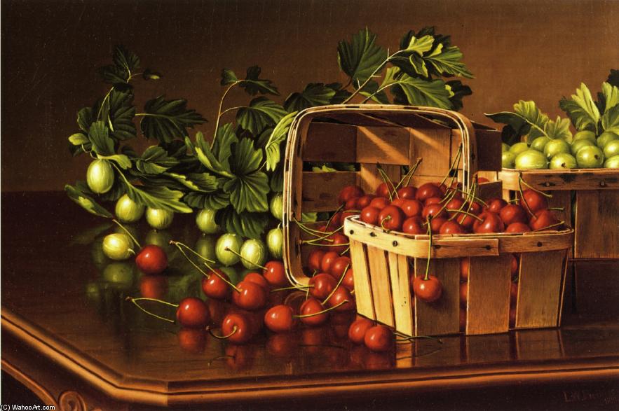 Still Life With Cherries And Gooseberries — Levi Wells Prentice