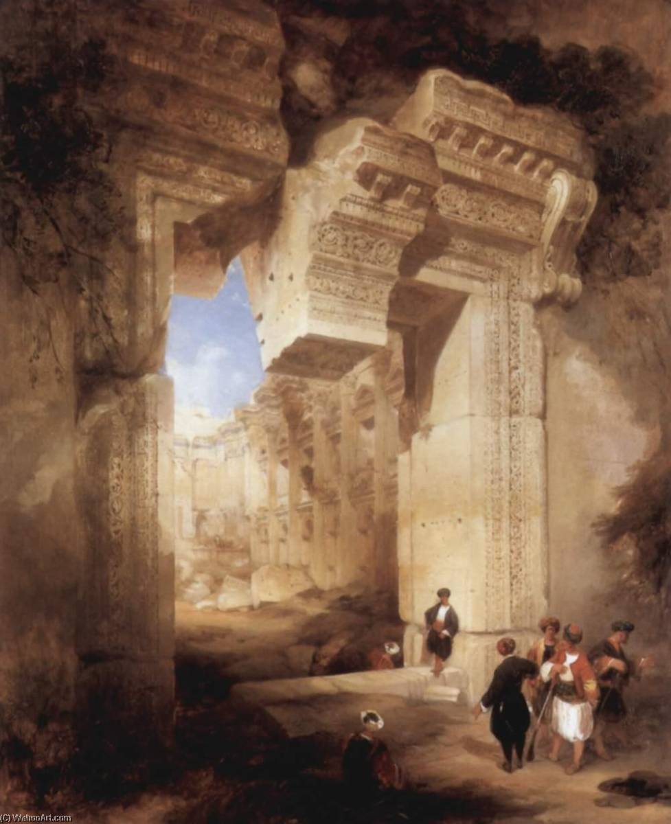 Deutsch Der Eingang Zum Goldenen Tempel In Baalbeck — David Roberts