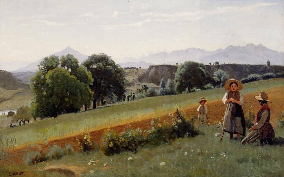 Mornex (haute-savoie) - Au Fond, Le Mole — Jean-baptiste-camille Corot