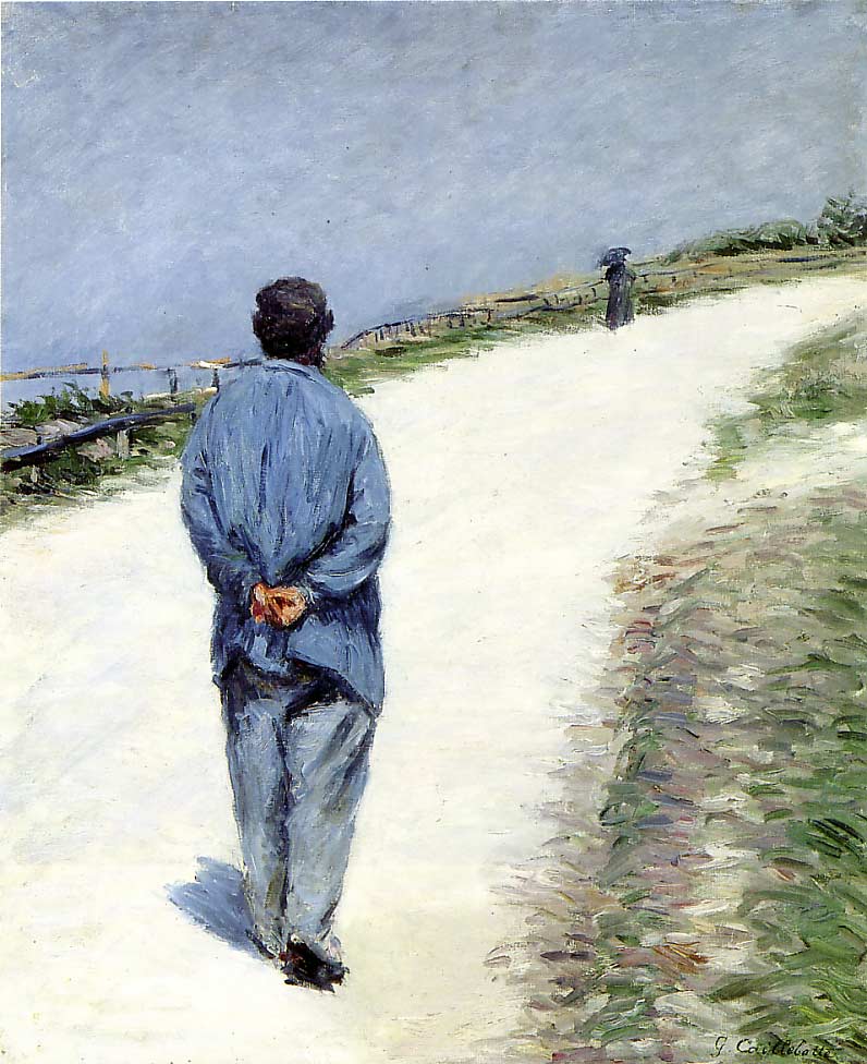 Man In A Smock Aka Father Magloire On The Road Between Saint-clair And Etretat — Gustave Caillebotte