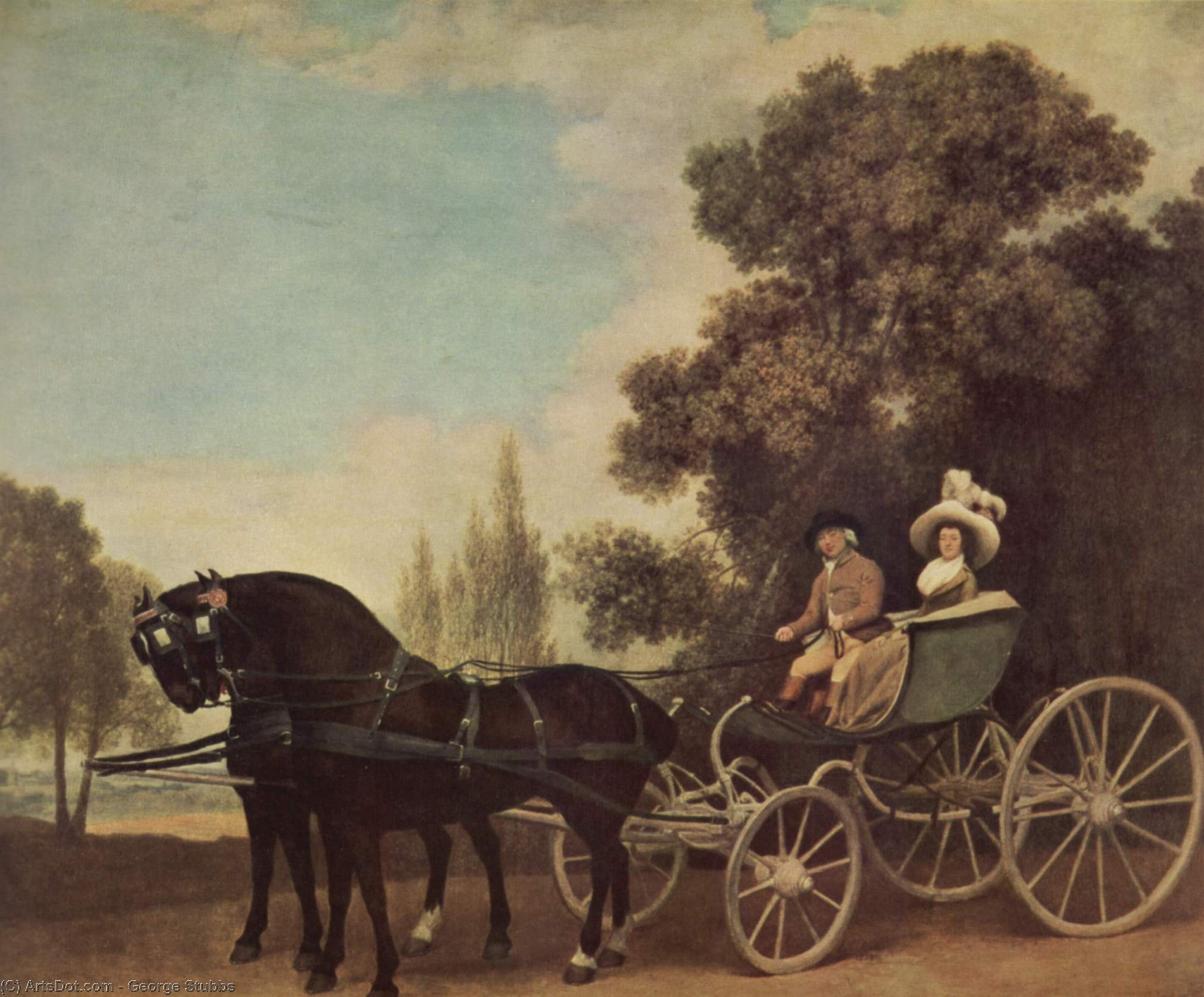 Lord And Lady In A Phaeton — George Stubbs