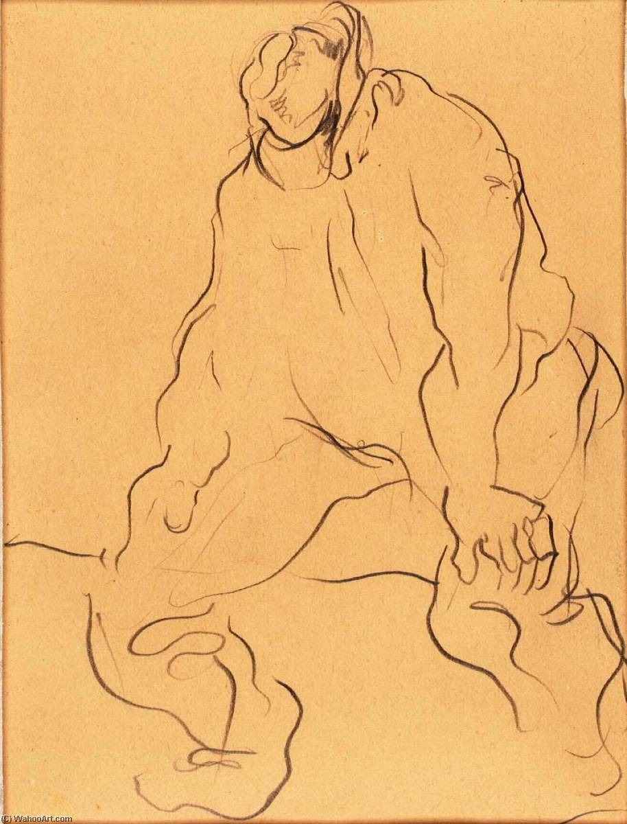 (man With Hands On Knees) — Alfred Sessler