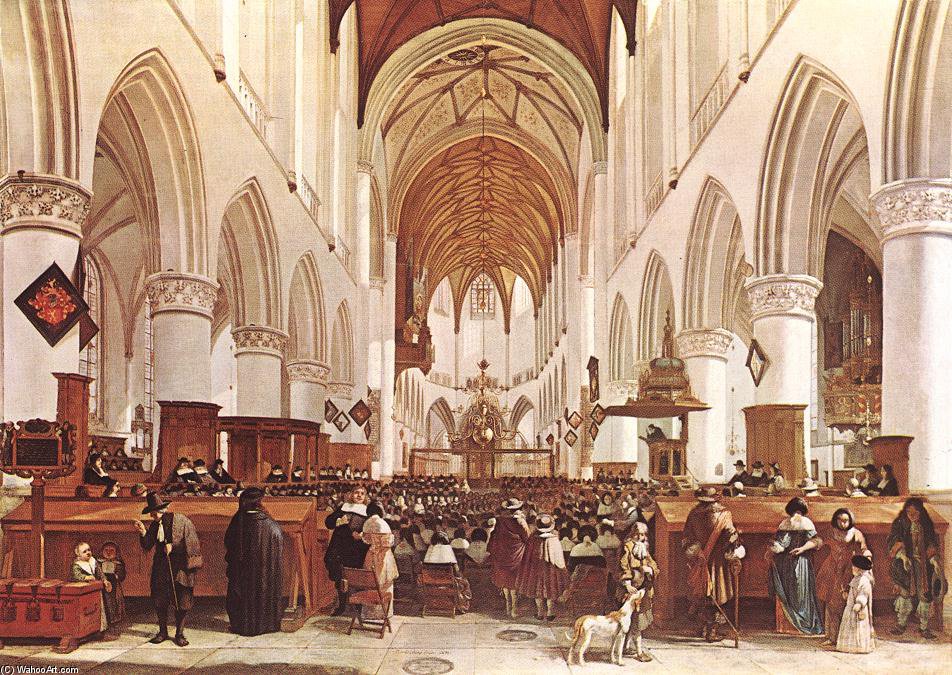 The Interior Of The Grote Kerk (st Bavo) At Haarlem — Gerrit Adriaenszoon Berckheyde