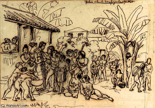 Gentry Visiting An Estate In Brazil — Johann Moritz Rugendas
