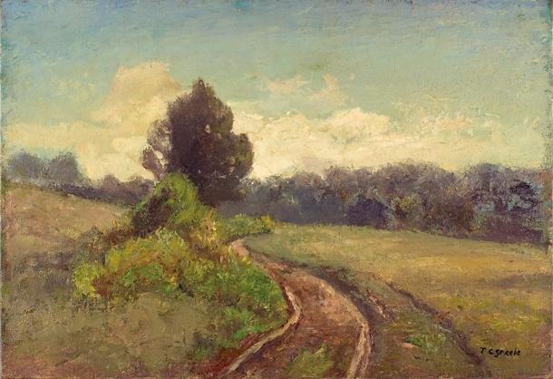 The Open Road (late Afternoon, Road To The Cabin) — Theodore Clement Steele