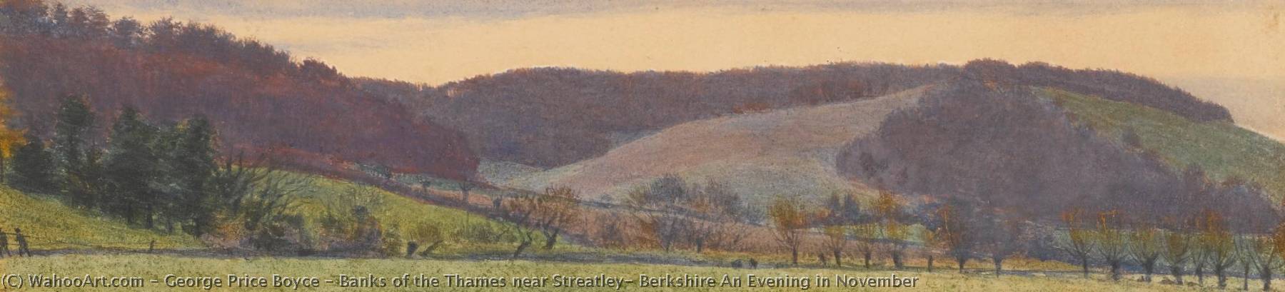 Banks Of The Thames Near Streatley, Berkshire An Evening In November — George Price Boyce