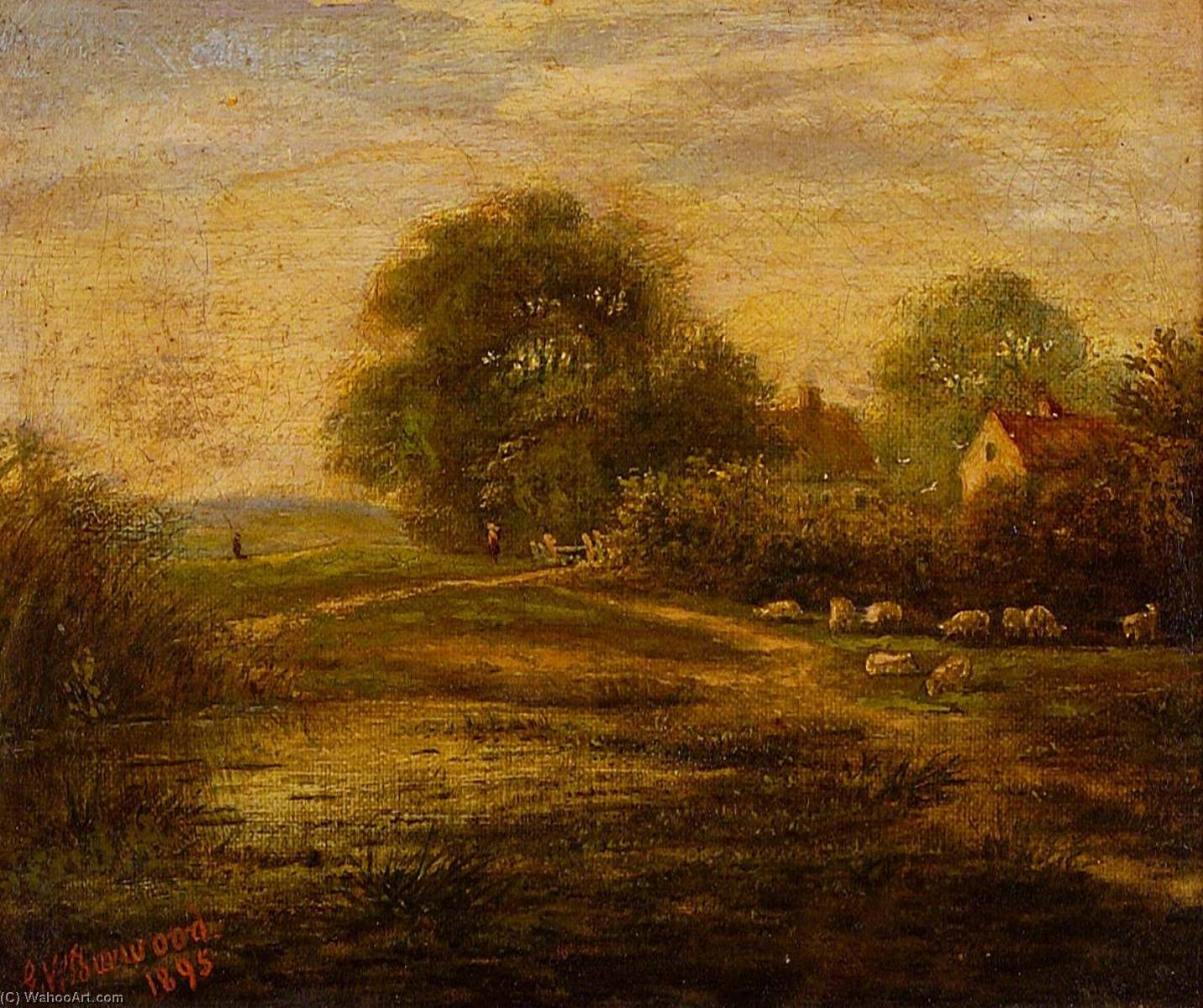 Landscape With Sheep — George Vemply Burwood
