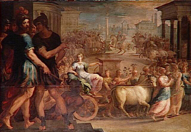 Le Cortège Des Thessaliens Et De Chariclée Lors Du Sacrifice Triomphe De Diane — Dubois Ambroise (ambrosius Bosschaert)