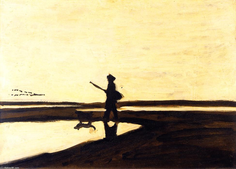 A Hunter And His Dog In The Camargue — Auguste Chabaud