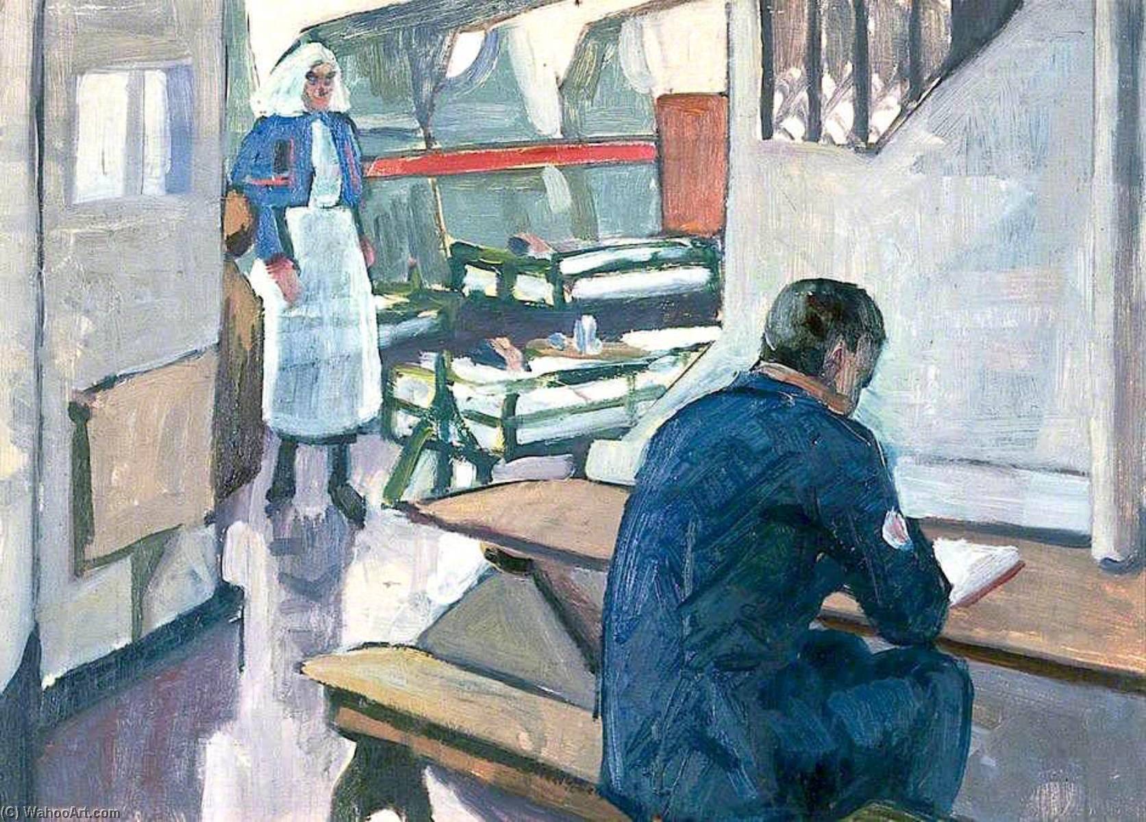First World War A Ward In A Hospital Ship — Jan Godfrey Jervis Gordon