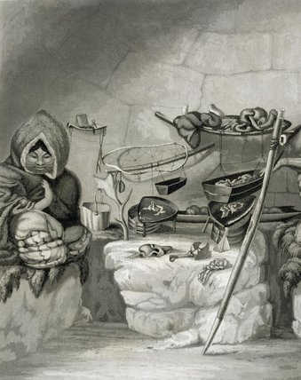 Interior Of An Eskimo Snow Hut — George Francis Lyon