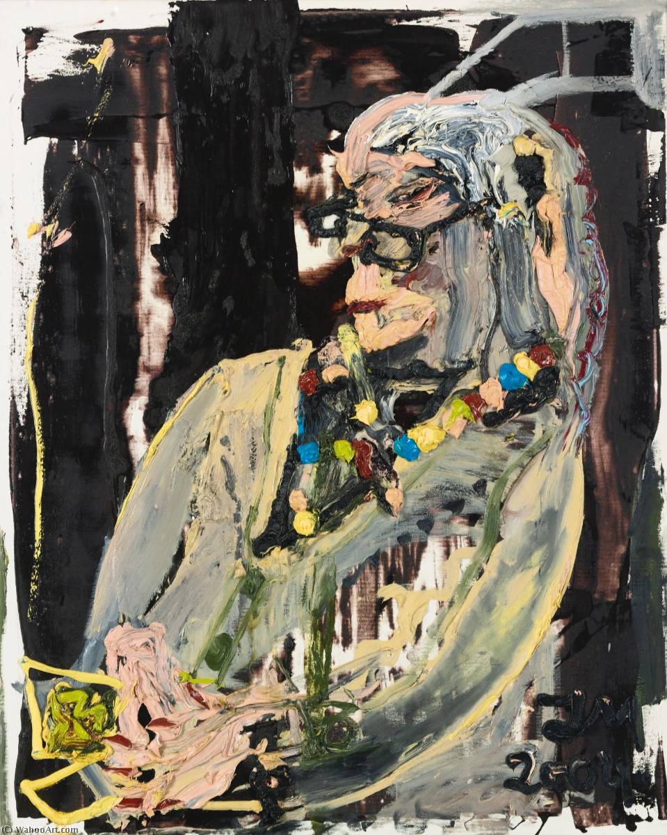 Mutter Mit Heiligem Buch Diamantener Perlenkette Von Colonel Kurtz (verso) — Jonathan Meese
